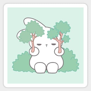 Introvert Cute Bunny Hiding Magnet